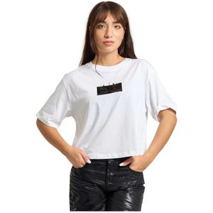 Armani Exchange, Dames, Tops, Wit, Maat: L Katoen,