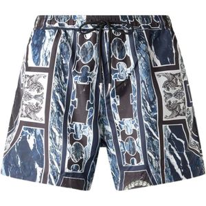 Roberto Cavalli, Heren, Badkleding, Blauw, Maat: 3XL