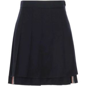 Thom Browne, Dames, Rokken, Zwart, Maat: 40 EU