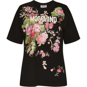Moschino, Dames, Tops, Zwart, Maat: S