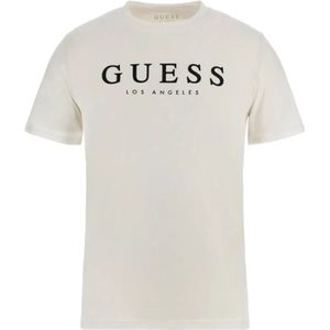 Guess, Heren, Tops, Wit, Maat: 2XL Katoen,