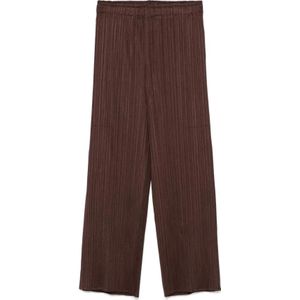Issey Miyake, Dames, Broeken, Bruin, Maat: M