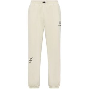 Plein Sport, Heren, Broeken, Grijs, Maat: XS Katoen,