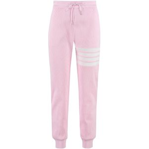 Thom Browne, Dames, Broeken, Roze, Maat: XS Piqué,