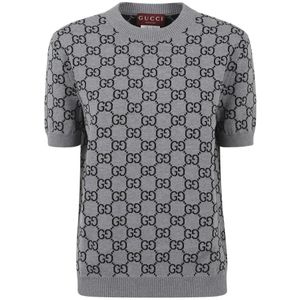 Gucci, Dames, Truien, Grijs, Maat: S Wol,