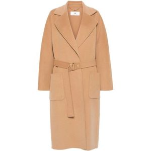 Elisabetta Franchi, Dames, Mantels, Bruin, Maat: S
