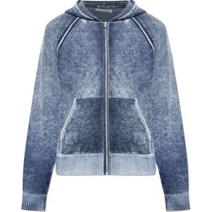 Acne Studios, Heren, Sweatshirts & Hoodies, Blauw, Maat: S Katoen,