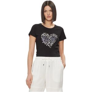 Liu Jo, Dames, Tops, Zwart, Maat: XS Katoen,