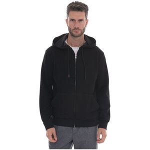 Marco Pescarolo, Heren, Sweatshirts & Hoodies, Zwart, Maat: L Wol,