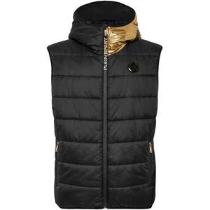 Plein Sport - Vest Hoodie Laminated Scratch - Zwart - Polyester