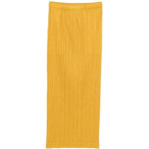 Issey Miyake, Dames, Rokken, Geel, Maat: M Poliester,