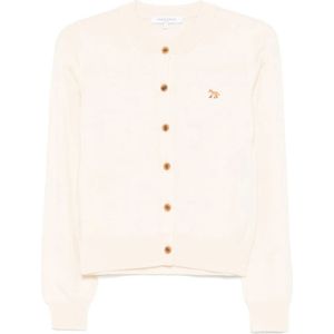 Maison Kitsuné, Dames, Truien, Roze, Maat: S Zijde,