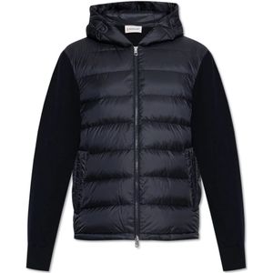 Moncler - Cardigan - Blauw - Vest met Donsvoering