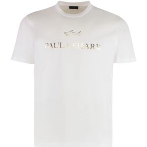Paul & Shark, Heren, Tops, Wit, Maat: M Katoen,