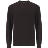 Boggi Milano - Merino Wollen Trui - Bruin - Ronde Hals - Heren