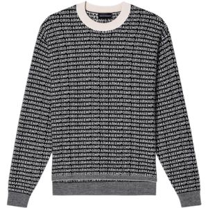 Emporio Armani, Heren, Sweatshirts & Hoodies, Zwart, Maat: XS Wol,