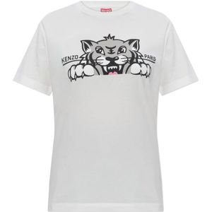 Kenzo, Dames, Tops, Wit, Maat: XS Katoen,