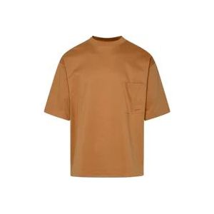 Lanvin Bruin Latte Zak T-shirt , Brown , Heren , Maat: L