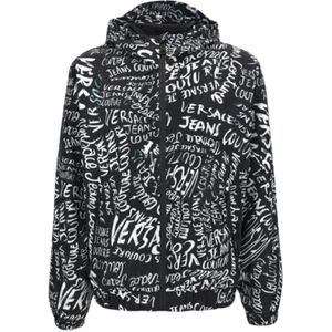 Versace Jeans Couture, Heren, Jassen, Zwart, Maat: L Poliester,