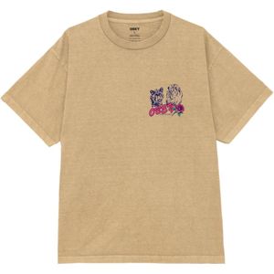 Obey, Heren, Tops, Bruin, Maat: S Katoen,