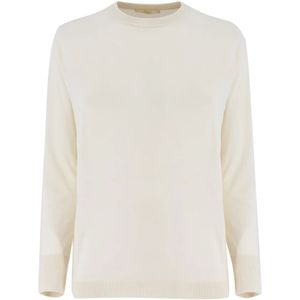 Fedeli - Crewneck Trui - Beige - Kasjmier en Zijde Mix - Dames