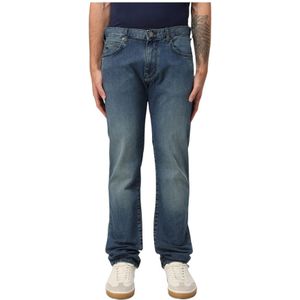 Emporio Armani, Heren, Jeans, Blauw, Maat: W38 Denim,