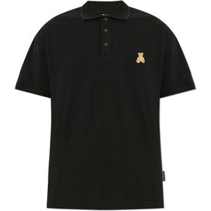 Palm Angels, Heren, Tops, Zwart, Maat: M Katoen,