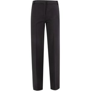Ermanno Scervino, Dames, Broeken, Zwart, Maat: S Viscose,