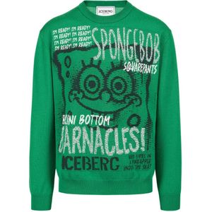 Iceberg, Heren, Truien, Groen, Maat: M Wol,