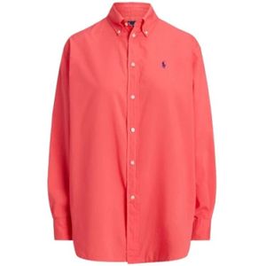Polo Ralph Lauren, Dames, Blouses & Shirts, Rood, Maat: M Katoen,