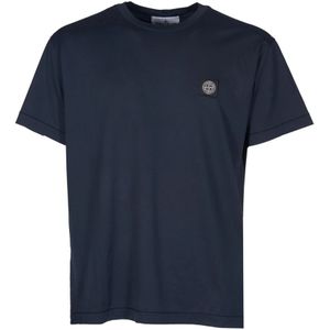 Stone Island, Heren, Tops, Blauw, Maat: XL Katoen,