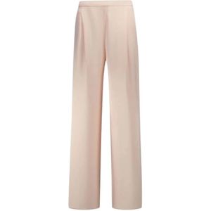 Max Mara, Dames, Broeken, Beige, Maat: M Satijn,