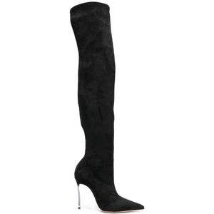 Casadei, Dames, Schoenen, Zwart, Maat: 38 1/2 EU Leer,