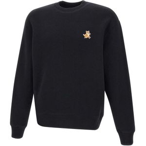 Maison Kitsuné, Heren, Truien, Zwart, Maat: S Katoen,