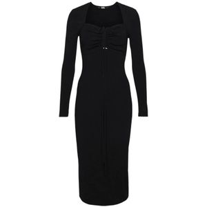 Karl Lagerfeld, Dames, Jurken, Zwart, Maat: S Viscose,