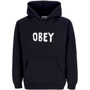 Obey, Heren, Sweatshirts & Hoodies, Zwart, Maat: XL Fleece,
