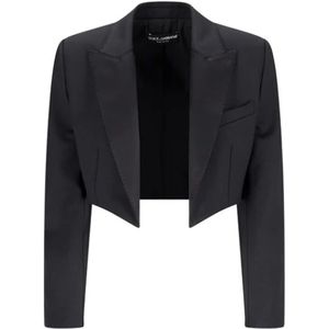 Dolce & Gabbana, Dames, Jassen, Zwart, Maat: S