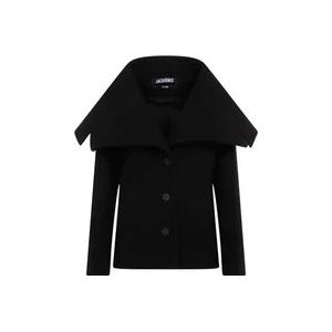 Jacquemus Zwarte Jassen voor Vrouwen Aw24 , Black , Dames , Maat: XS