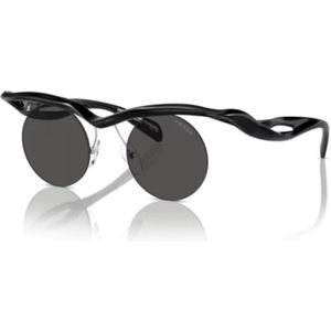 Prada - PR A24S - Zonnebril - Zwart - Grijze Lenzen