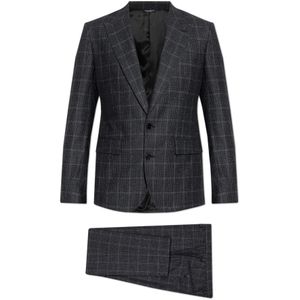 Dolce & Gabbana, Heren, Pakken, Grijs, Maat: M Wol,