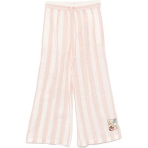 Zimmermann Ivoor Linnenbroek met Koordstreeplogo , Pink , Dames , Maat: XS