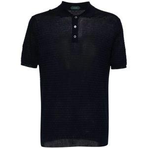 Zanone, Heren, Tops, Blauw, Maat: 2XL