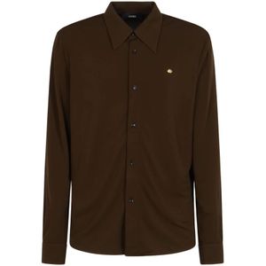 Amiri, Heren, Overhemden, Bruin, Maat: XL