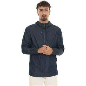 Kiton, Heren, Sweatshirts & Hoodies, Blauw, Maat: M Katoen,