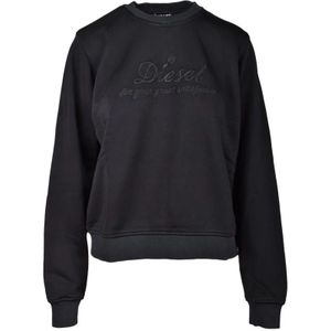 Diesel, Dames, Sweatshirts & Hoodies, Zwart, Maat: S Katoen,