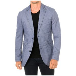 G-star - Flap Nek Blazer Jas - Blauw - Katoen