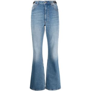 Rabanne, Dames, Jeans, Blauw, Maat: M Katoen,