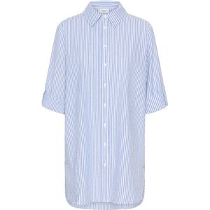 SAINT TROPEZ - Blouse - Lichtblauw - Klassieke Blouse - Driekwart Mouw