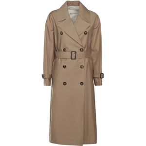 Max Mara, Dames, Mantels, Bruin, Maat: XS