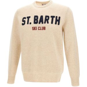 MC2 Saint Barth, Heren, Truien, Beige, Maat: S Wol,